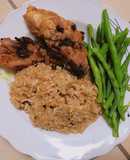 Cơm chiên + gà rim mắm chua cay (siêu dễ)