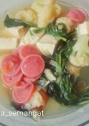 Foto resep Sup tahu kembang kol