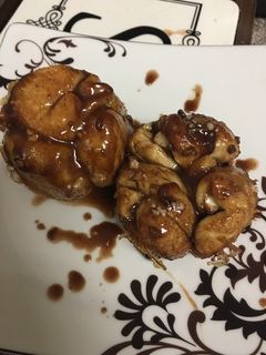 A picture of Chocolate cheesecake monkey bread muffins.