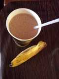 Licuado de plátano con chocolate 🍶