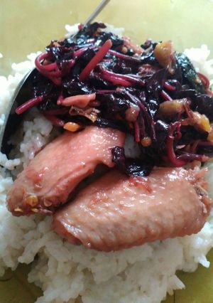 Foto resep Ayam Bayam Merah