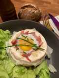 Baked Eggs in Camembert Nests
