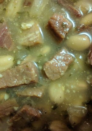 A picture of Ham & Beans.