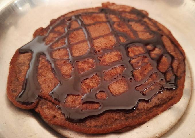 Eggless PanCake with Chocolate syrup