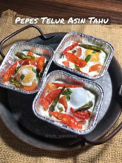 Foto resep Pepes Tahu Telor Asin No Bungkus Daun No Ribet..