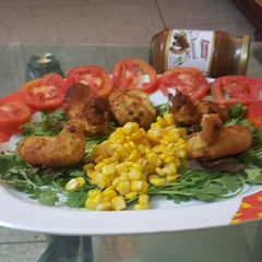 A picture of Chicken and Potato Balls in birds shape #ramadankitayari #fastfood.