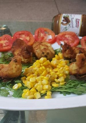 A picture of Chicken and Potato Balls in birds shape #ramadankitayari #fastfood.