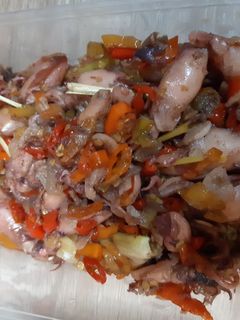 Foto resep Cumi asin tumis mercon