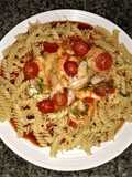 Pasta Fusilli al Ajillo con Camarones🍤