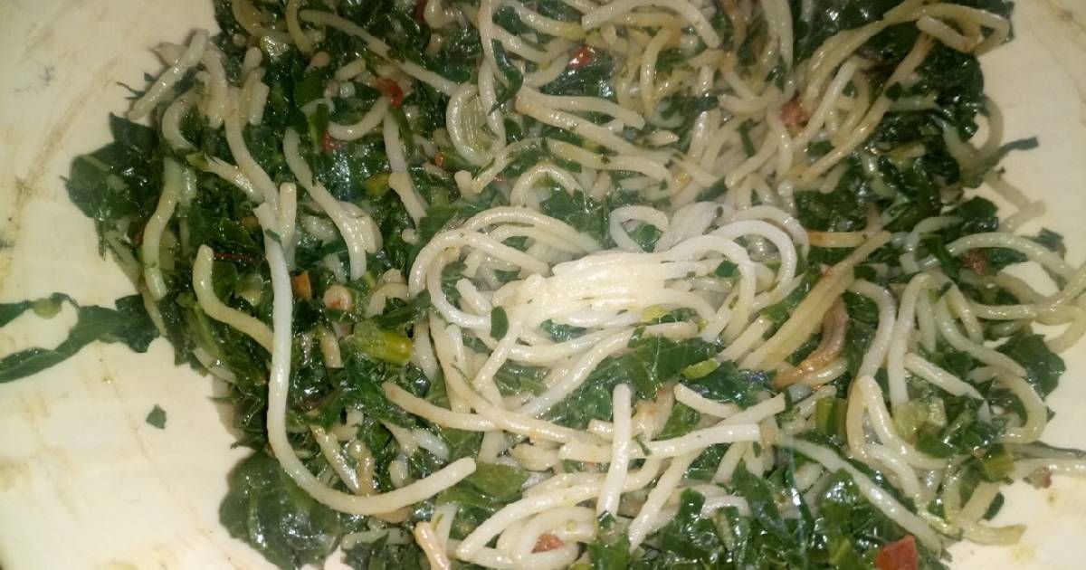 35 easy and tasty spaghetti and sukuma wiki recipes by home cooks - Cookpad