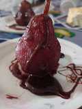 Peras al vino tinto