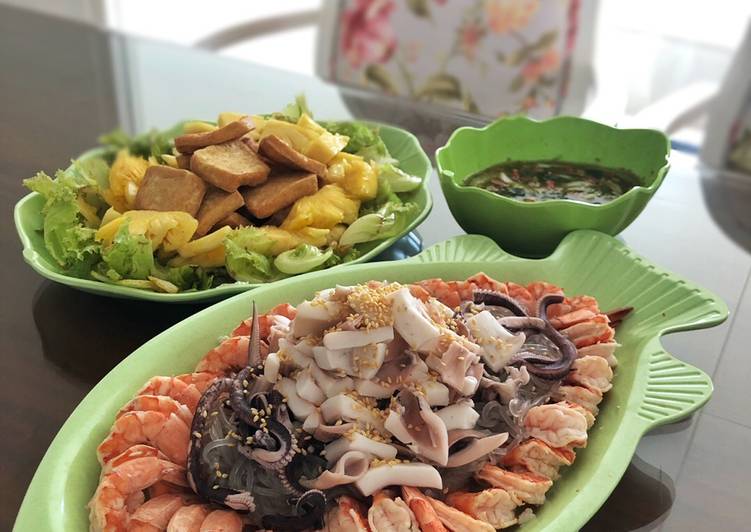 Resep Seafood Plater with Thai dipping sauce, Bikin Ngiler
