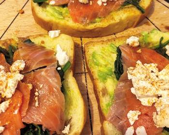 Popular Recipe Avo toast with spinach feta and salmon Most Delicious