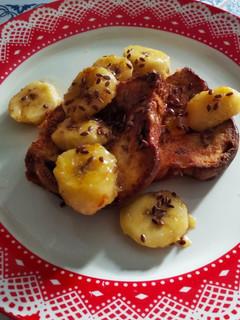 Una foto de Panettone french toast