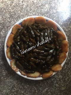 صورة لوصفة يلنجي (ورق عنب بالخضار)