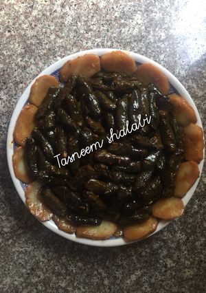 صورة لوصفة يلنجي (ورق عنب بالخضار)