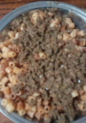 صورة لوصفة معكرونه محمره باللحمه المفرومه