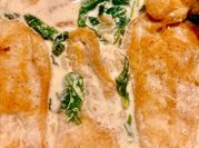 A picture of creamy spinach