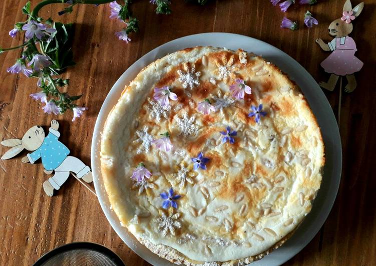 Crostata ricotta, panna e pinoli