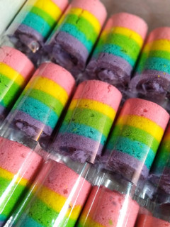 Foto resep Rainbow Roll Cake