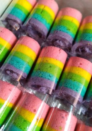 Foto resep Rainbow Roll Cake