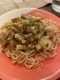 Yakisoba noodles with starchy sauce