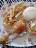 Pollo frito con pico de gallo