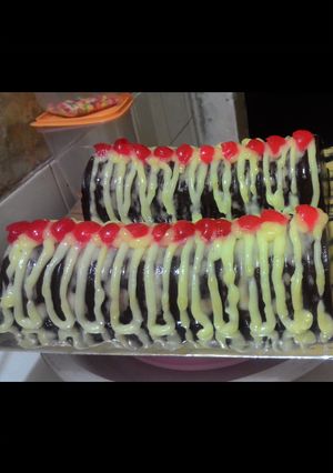 Foto resep Browni puding fla vanila