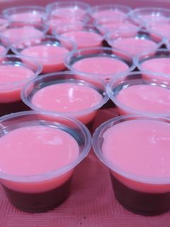 Foto resep Puding Cup Coklat Stroberi 🍫 🍓
