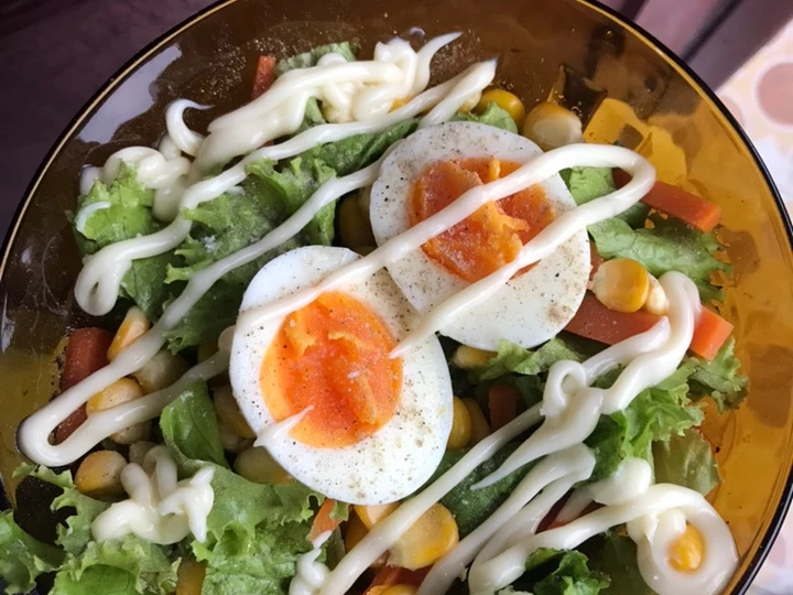Langkah Gampang Membuat Resep  Salad simple yang Lezat, Bikin Ketagihan