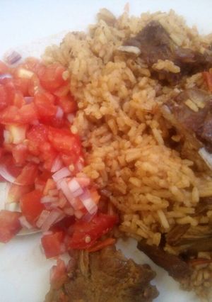 A picture of Beef pilau.