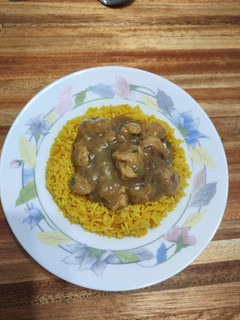 Una foto de Arroz con "no pollo" a la mostaza