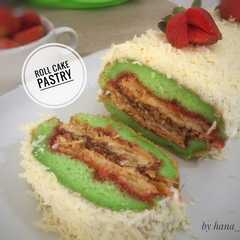 รูปของ Roll cake pastry ala napoleon cake.