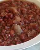Sopa de Frijoles con Chuleta de cerdo