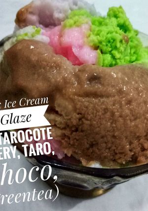 Foto resep Ice Cream Glaze (berry, taro, choco, greentea)