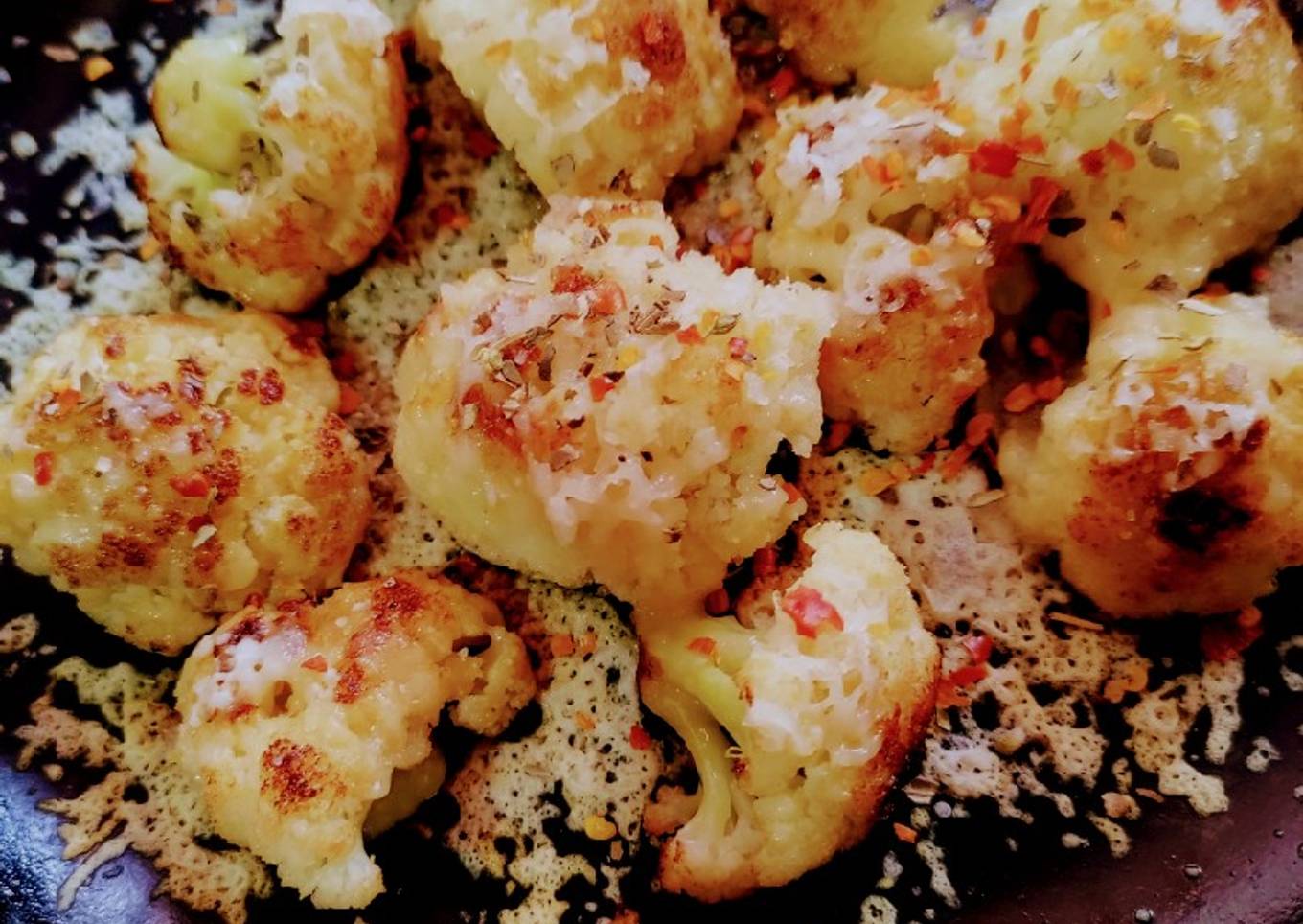 Roasted Cauliflower with Cheese And Herb