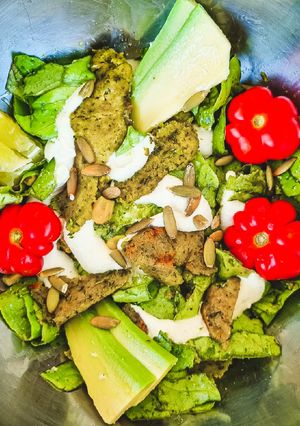 Φωτογραφία της συνταγής Vegan Αργεντίνικη σαλάτα κοτόπουλου με σάλτσα Chimichurri