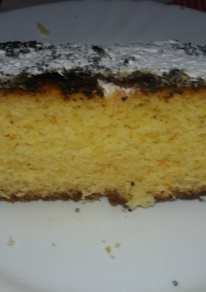Una foto de Bizcocho con zumo de naranja