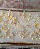 School Vanilla/lemon Tray bake