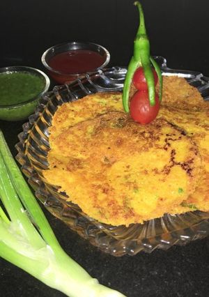 A picture of Bhutta crunchy chilla.