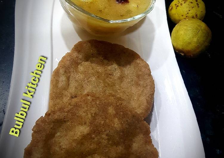 Recipe of Singhara puri with khatte sabzi