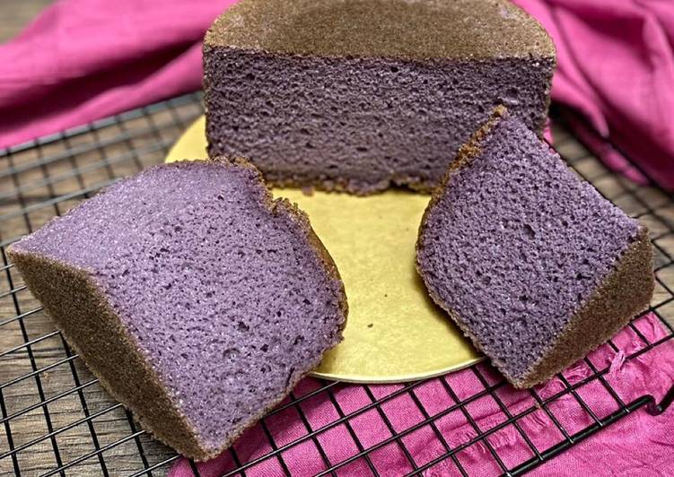 Bagaimana Membuat Chiffon Taro Cake, Enak Banget