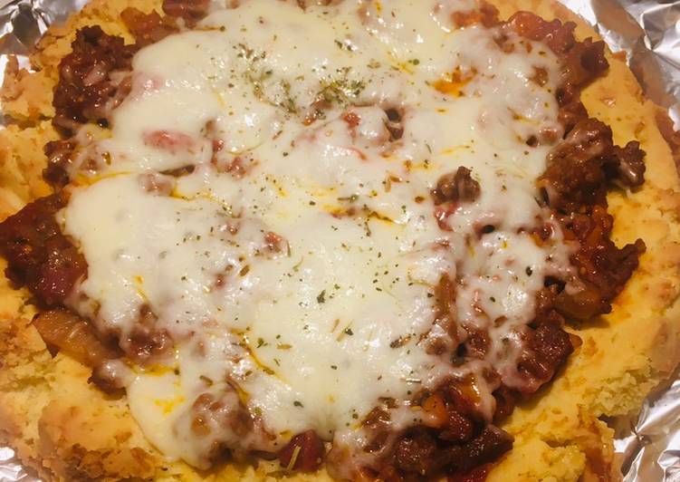 PIZZA KETO BOLOGNISE (TEPUNG ALMOND)