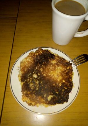 Una foto de Hot cakes de granola y banana súper fácil!