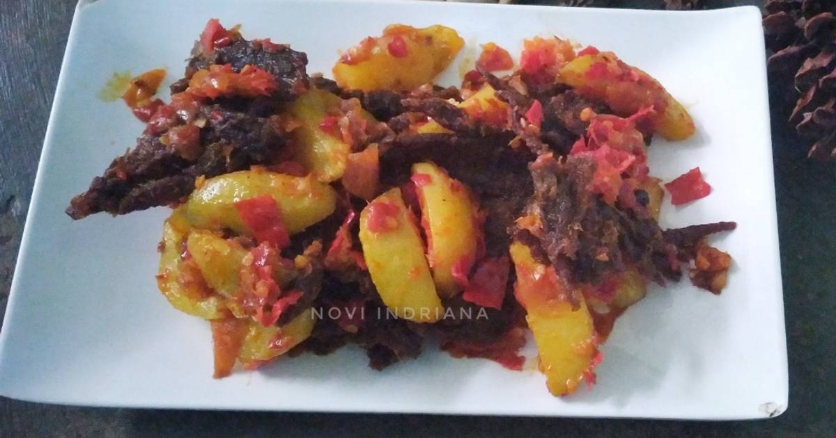 Resep Dendeng Sapi Balado Dendeng Batokok Oleh Novi Oppie Indriana