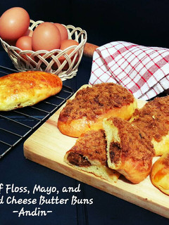 Foto resep My First Beef Floss, Mayo, and Grated Cheese Butter Buns