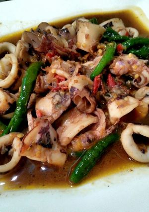 Foto resep Cumi pedas cabe hijau