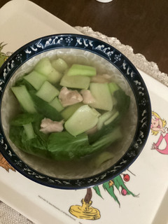 A picture of Simple bok choy chicken soup.