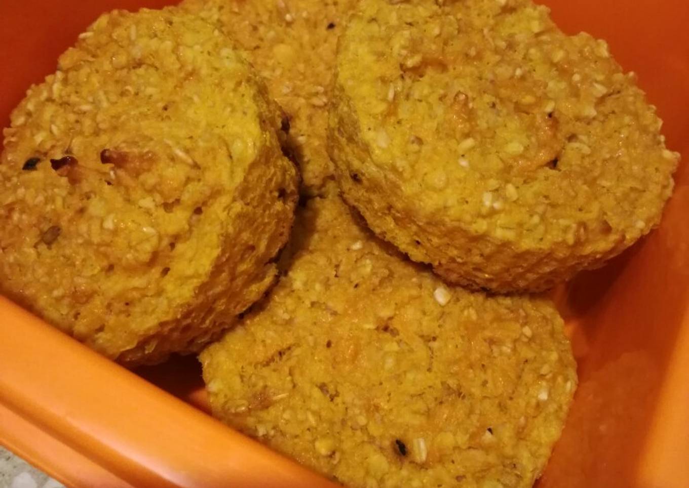 Muffins salados de avena y calabaza