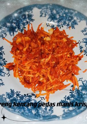 Foto resep Goreng kentang pedas manis crispy